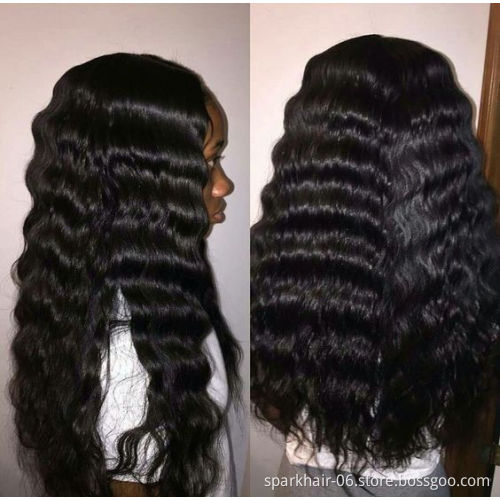 Cheap Wholesale Hair Wigs Human Lace Front Closure Deep Wave Full Virgin Brazilian Cuticle Aligned Lace Closure Human Hair Wig